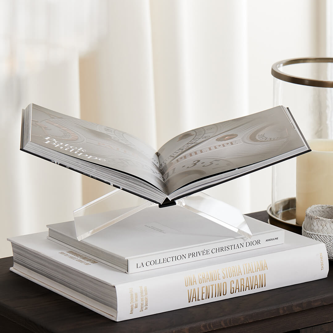 Bokstöd transparent