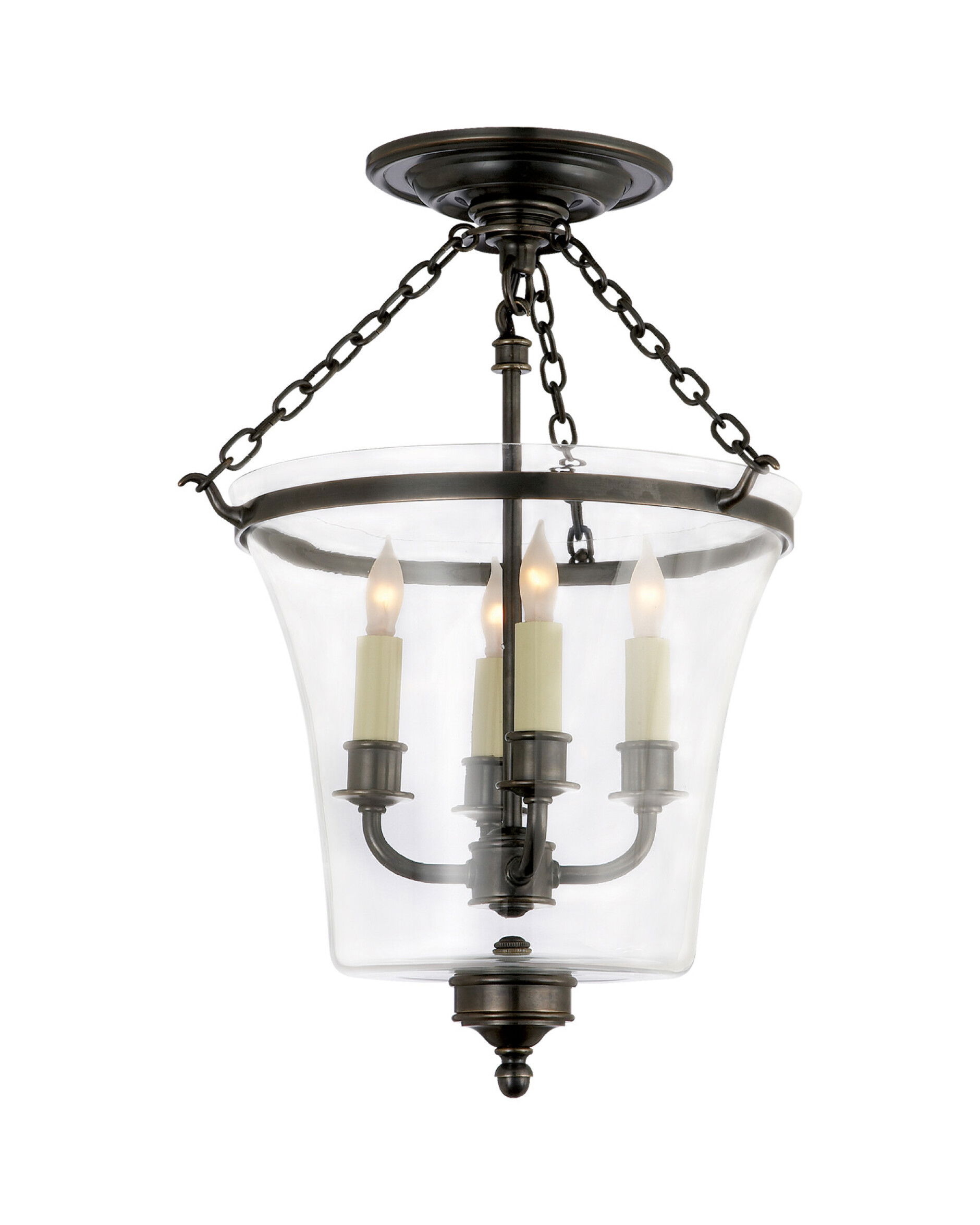 Sussex Bell Jar taklampa brons