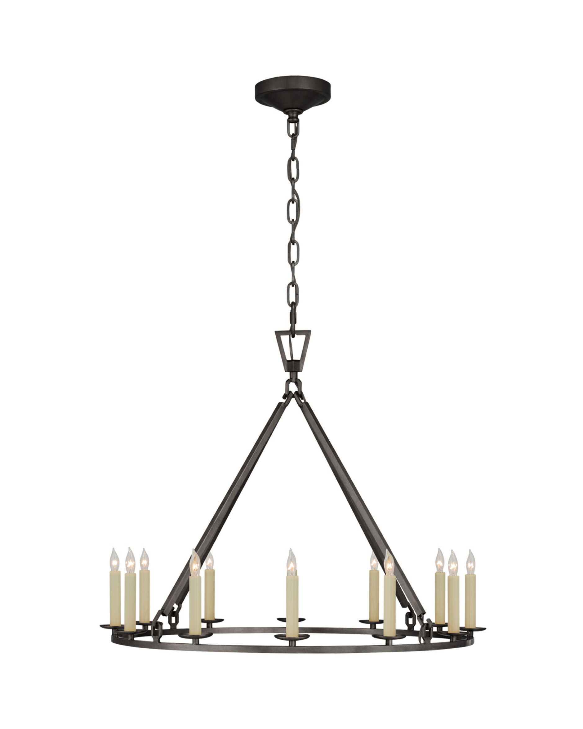 Darlana taklampa rund svart M