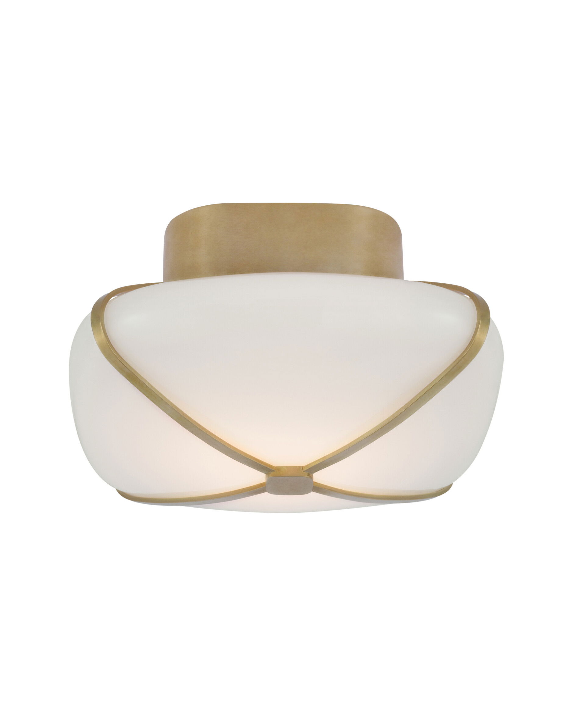 Fondant 9" Flush Mount Brass