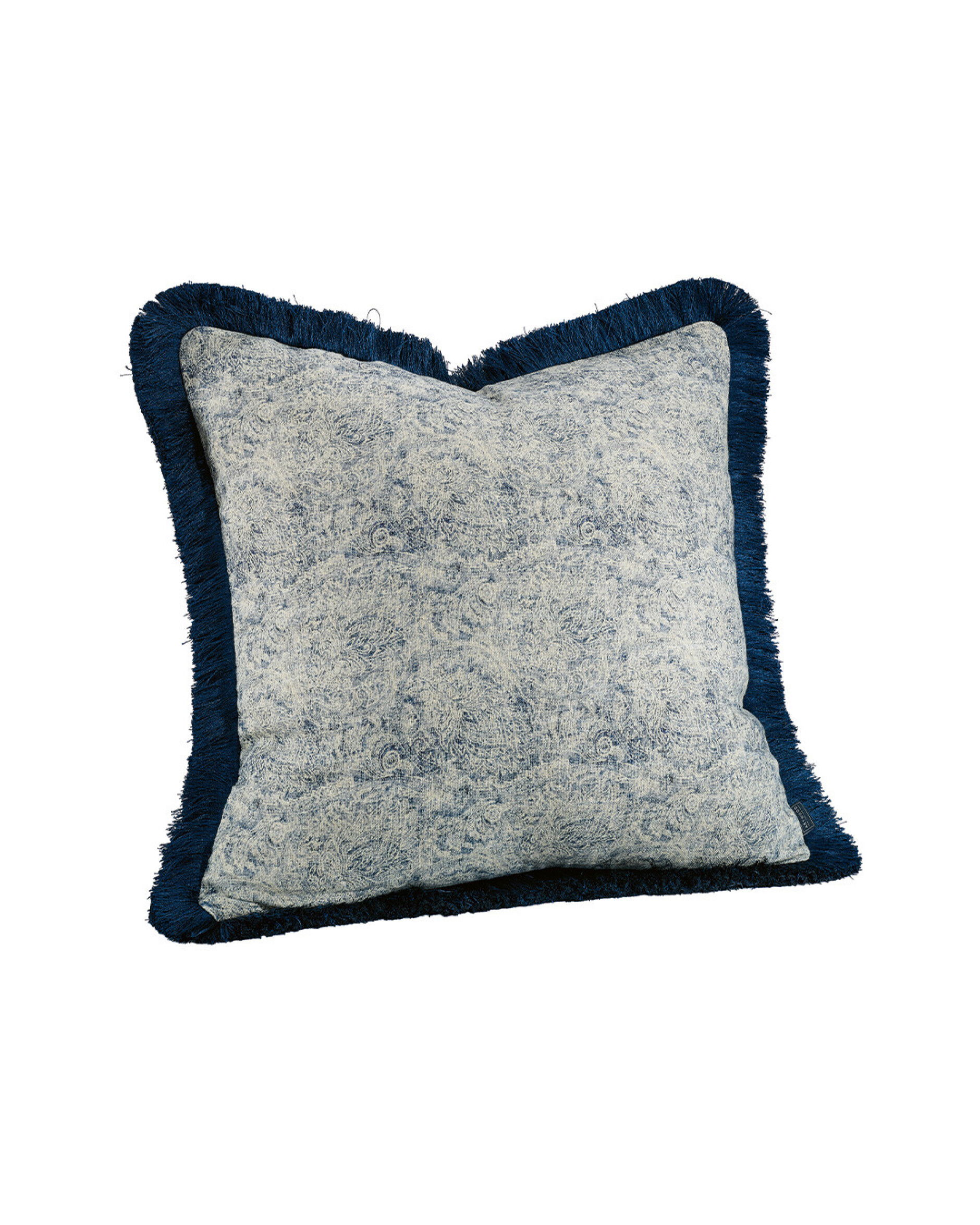 Easton kussenhoes franjes indigo