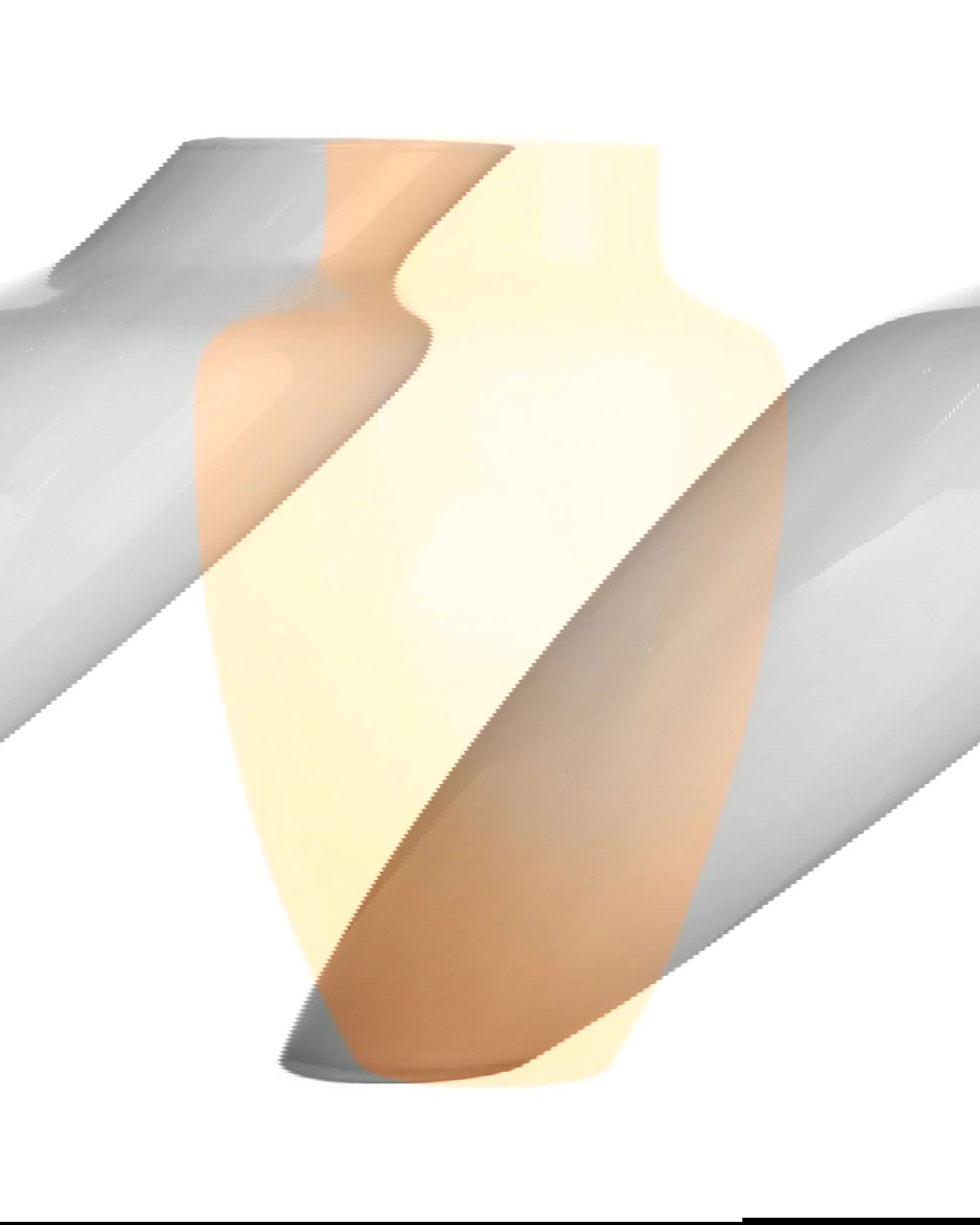 Carmine glazen vaas beige