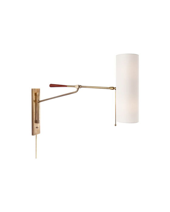 Frankfort Articulating vägglampa antik mässing