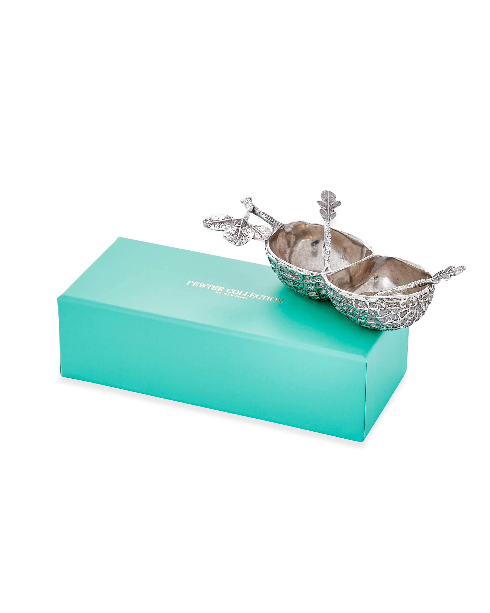 Nöt salt- och pepparskålar tenn