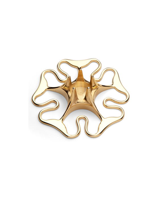 Rose Candleholder Brass