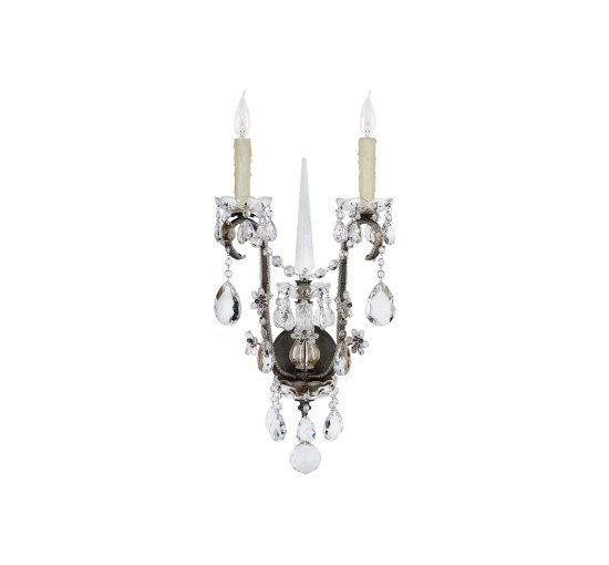 null - Alessandra Chandelier Sconce Antique Silver Leaf