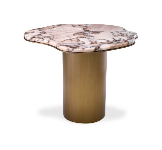 Licht marmer - Shapiro side table black marble