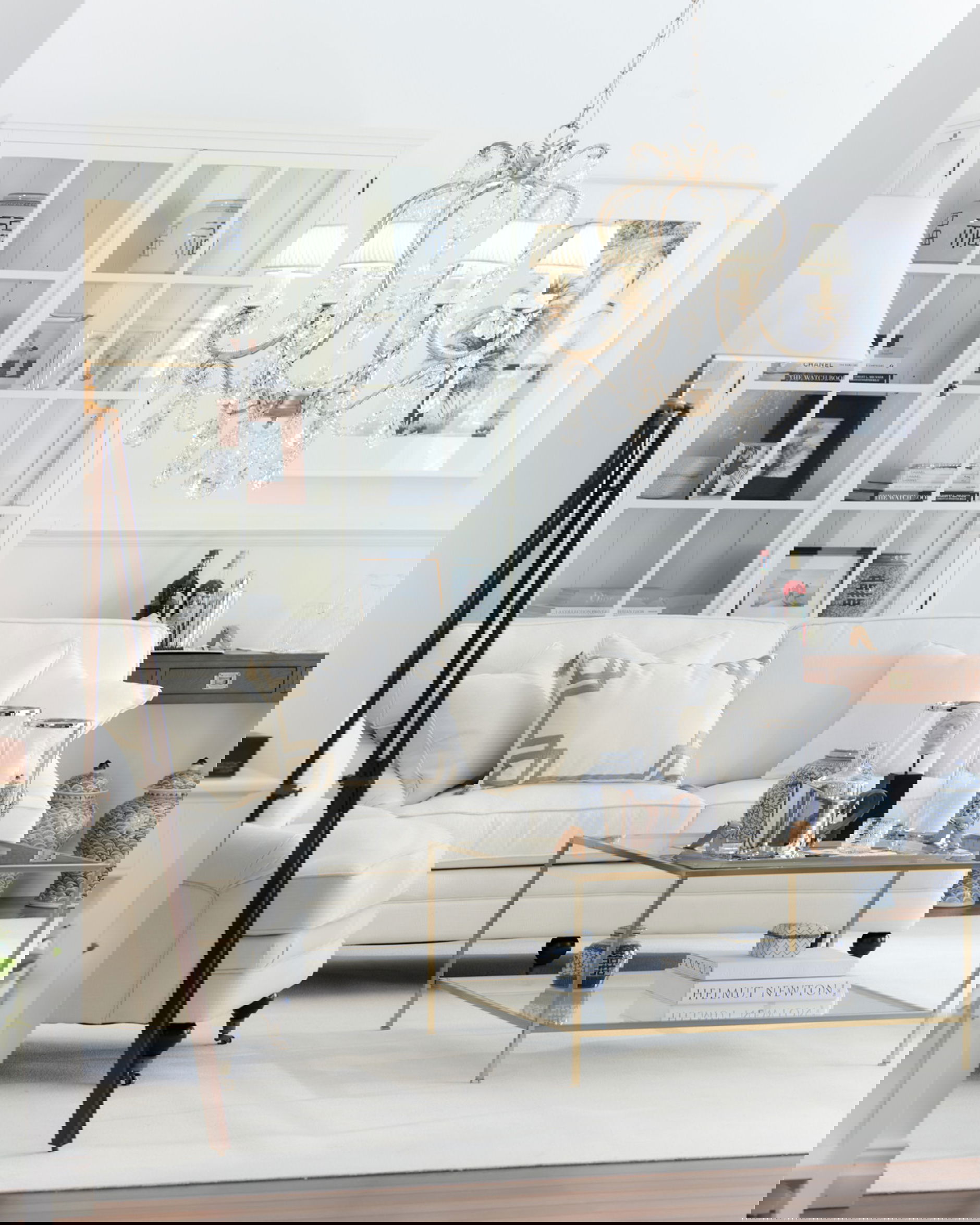 Telescope brass floor lamp