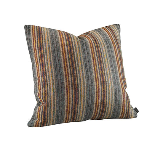 null - Glensdale Stripe Cushion Cover Grey/Ochre