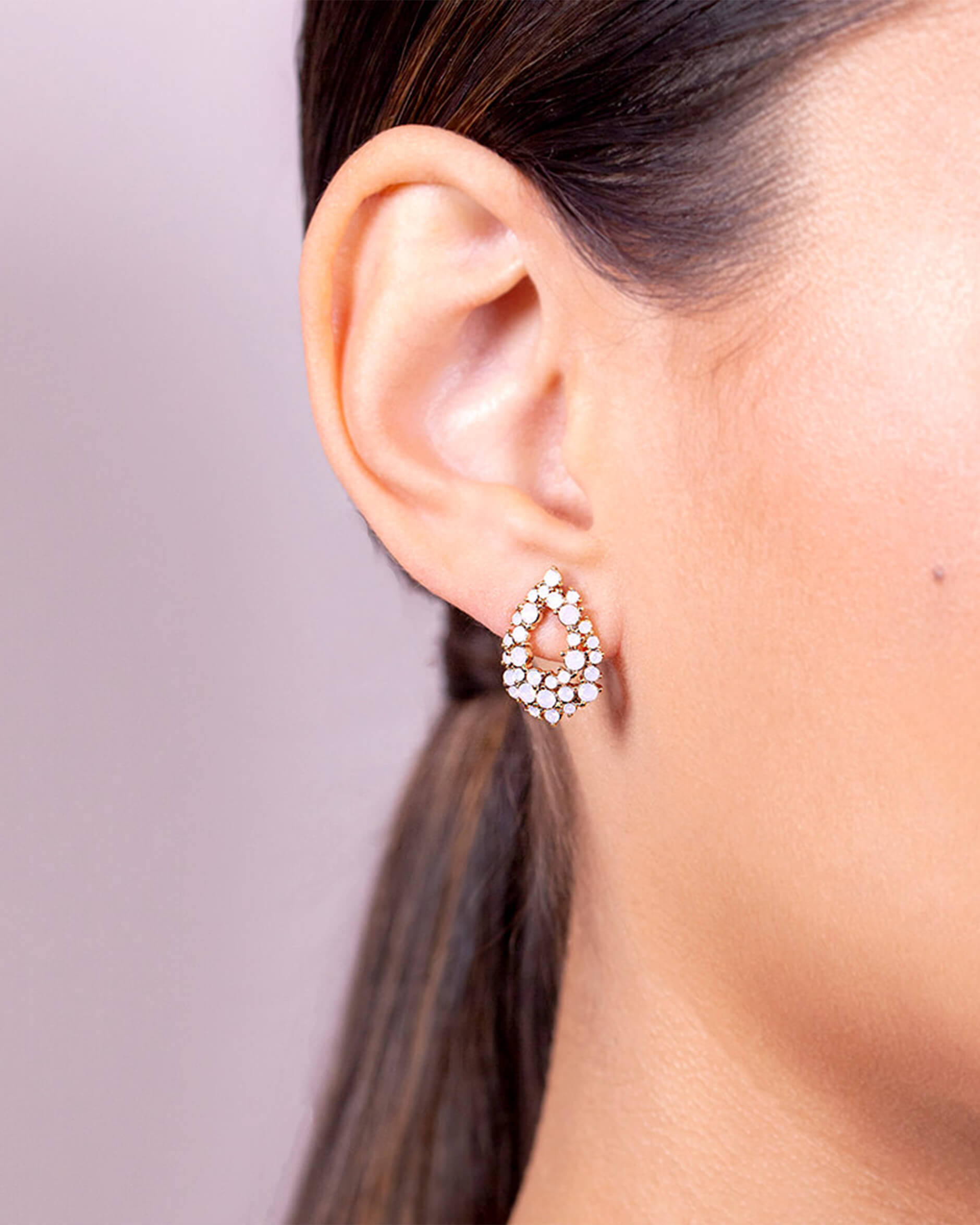 Petite Alice örhängen rose opal