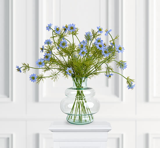 Blau - Nigella faux flower blue