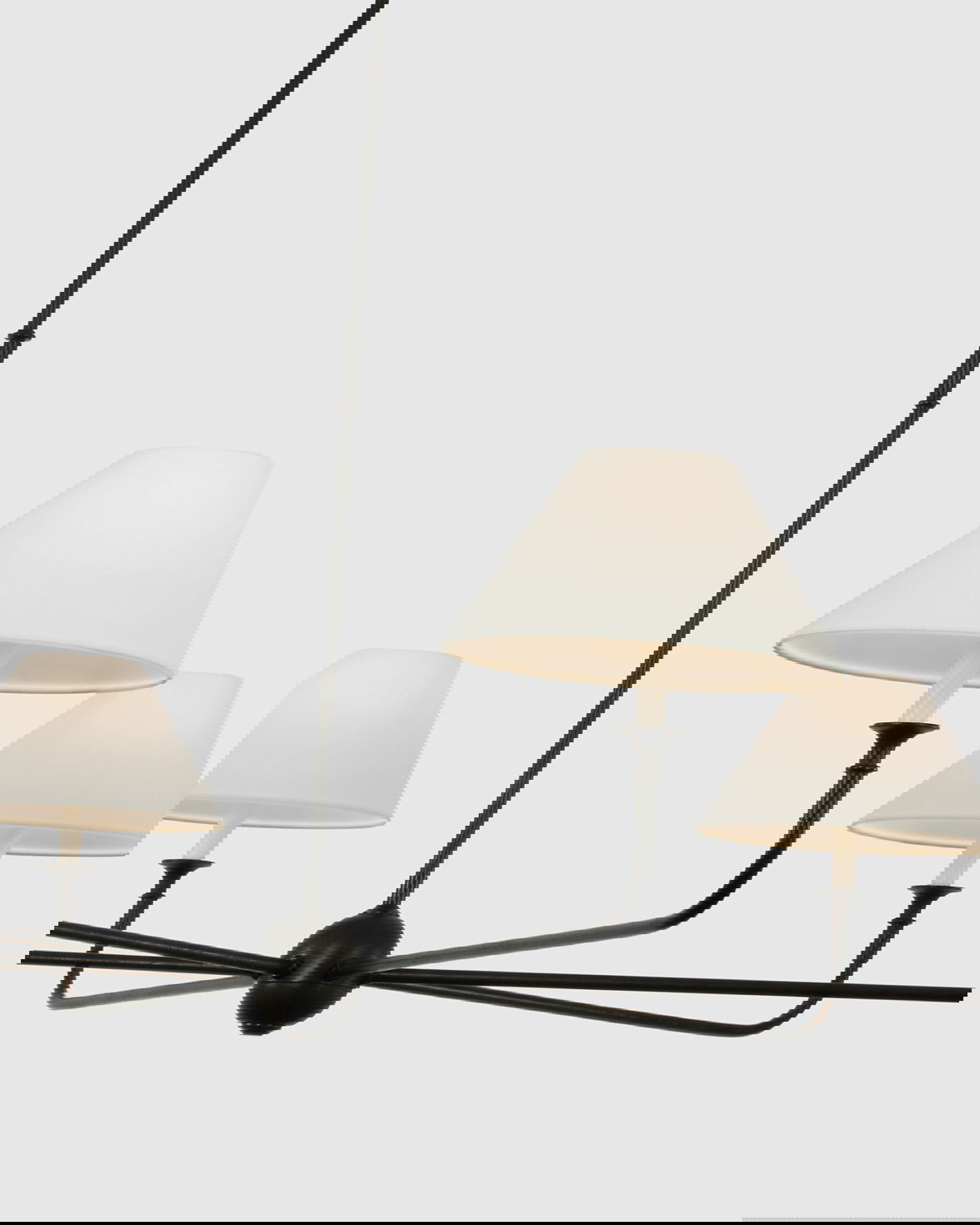 Piaf Oversized  Chandelier Aged Iron/Ebonized Oak