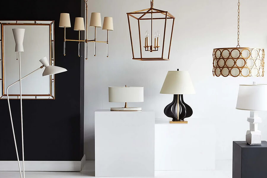 Go Lightly Chandelier Gilded/Linen Medium - Newport