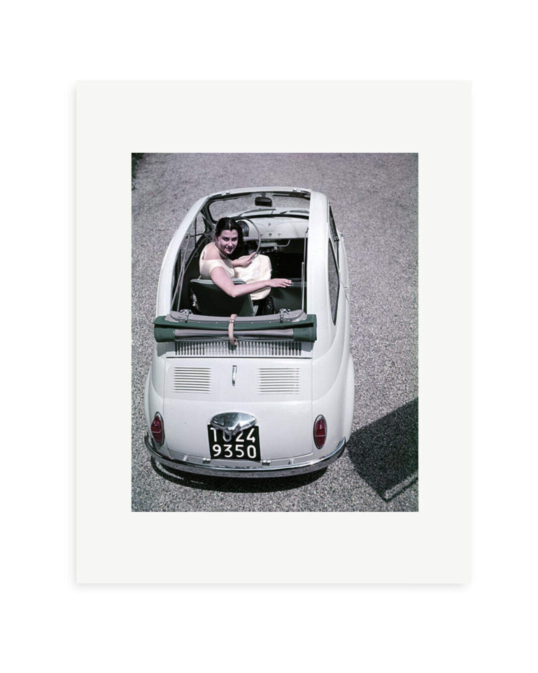 Fiat 500 - Woman Sunroof Print Only / Small