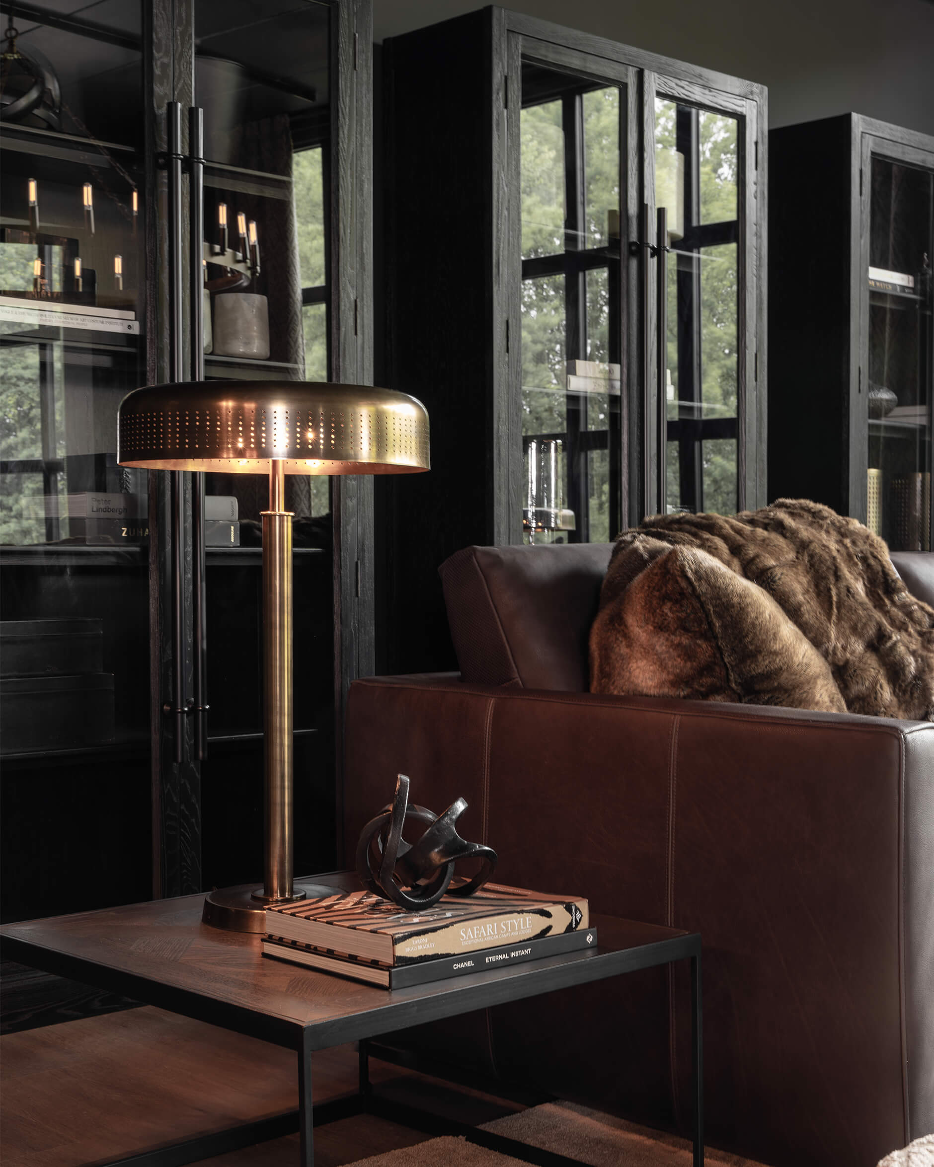 Armando bordslampa antik mässing L