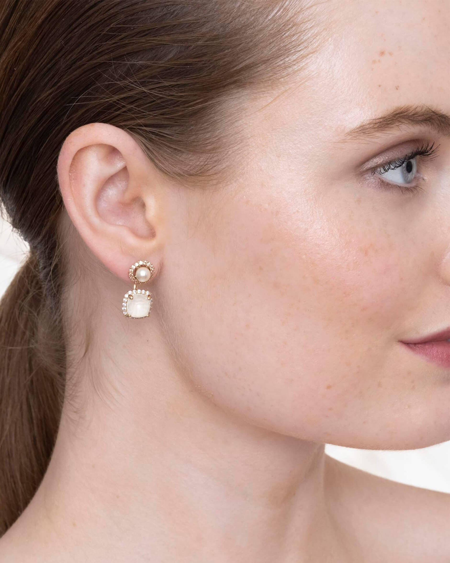 Colette Earrings Milky Cream