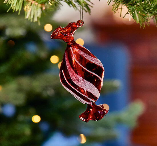 null - Hailey Caramel Ornament Red