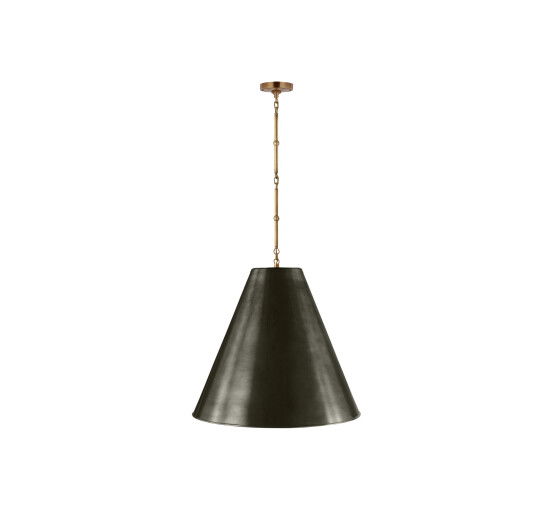 null - Goodman Large Hanging Lamp Antique Brass/Bronze Shade L