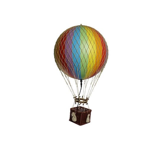 Monivärinen - Royal Aero kuumailmapallo LED vaalea pinkki