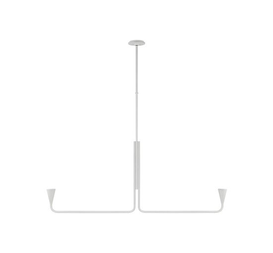 null - Brassica Linear Chandelier White Large