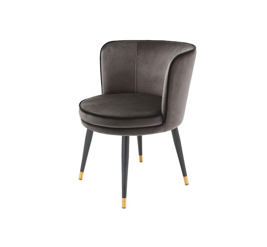 Savona Grey Velvet - Grenada dining chair velvet savona greige