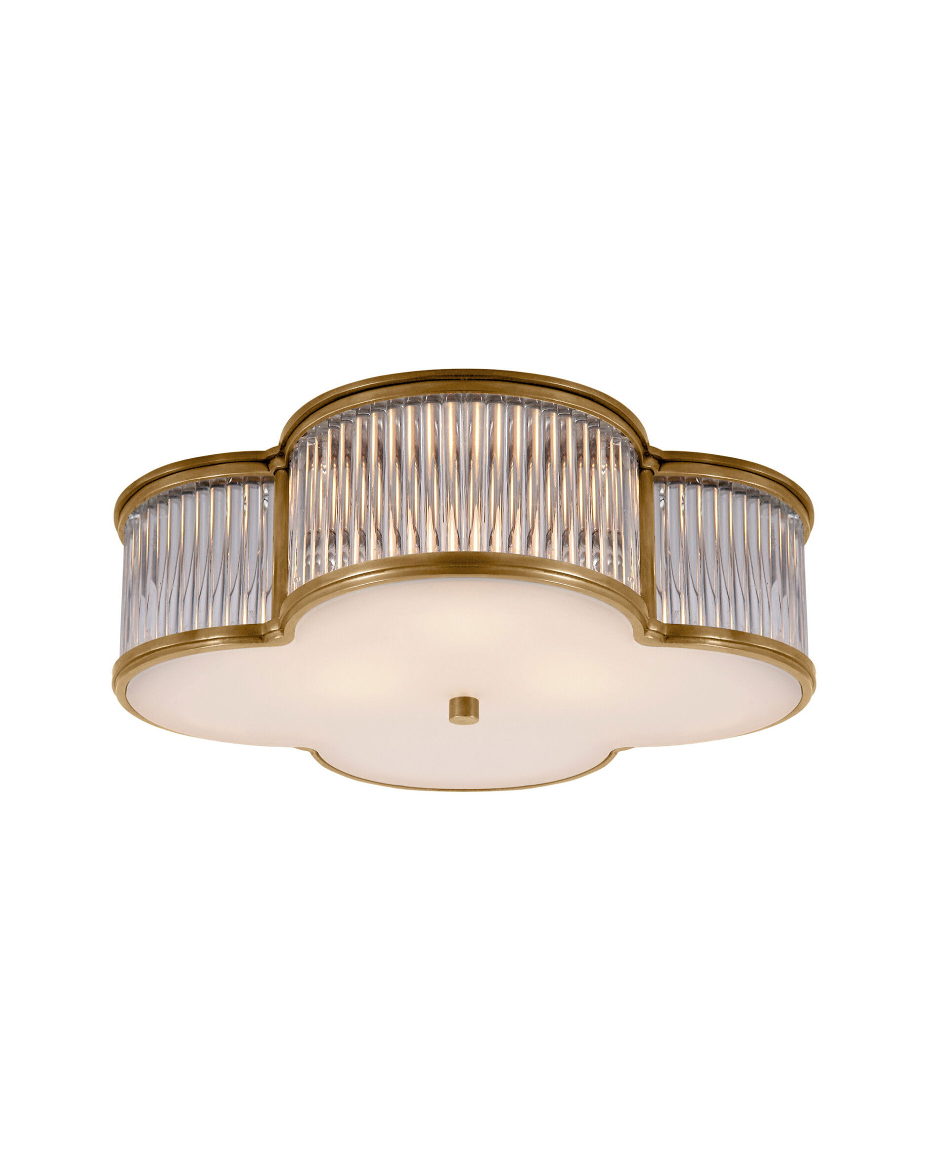 Basil 17" plafond mässing/klarglas