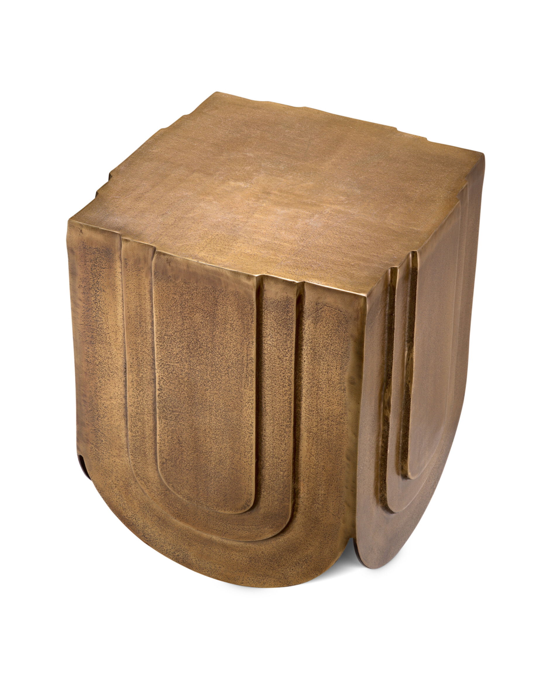Gubbio Side Table Vintage Brass