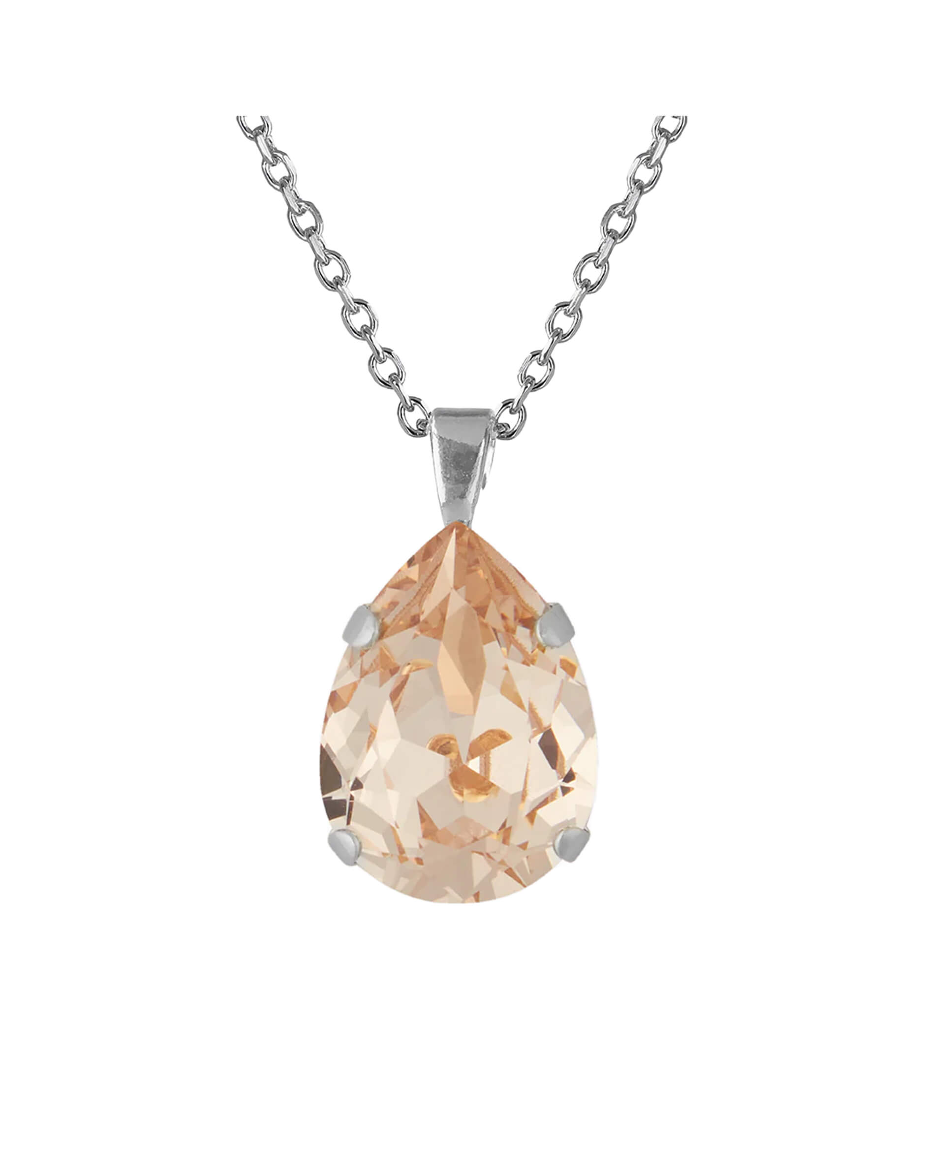 Classic Drop halsband silk rhodium