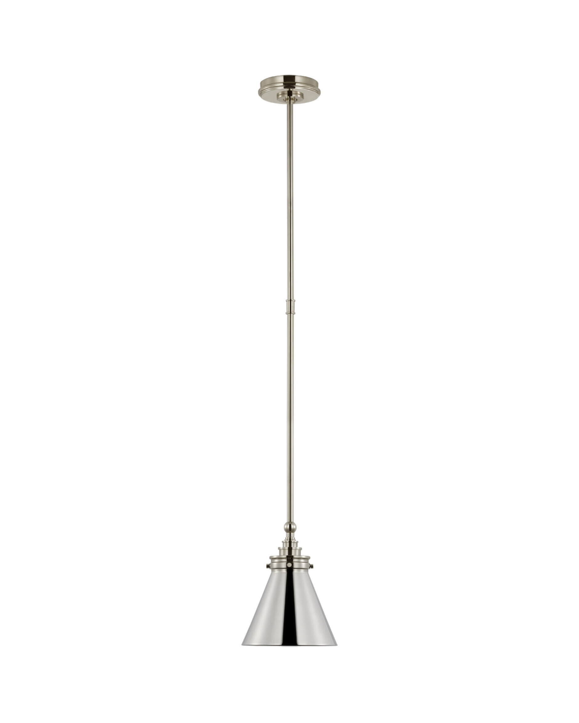 Parkington 9" Pendant Polished Nickel/Clear Glass