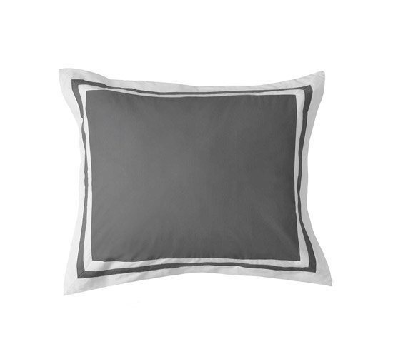 Oxford Pillowcase Grey/white 2 pcs