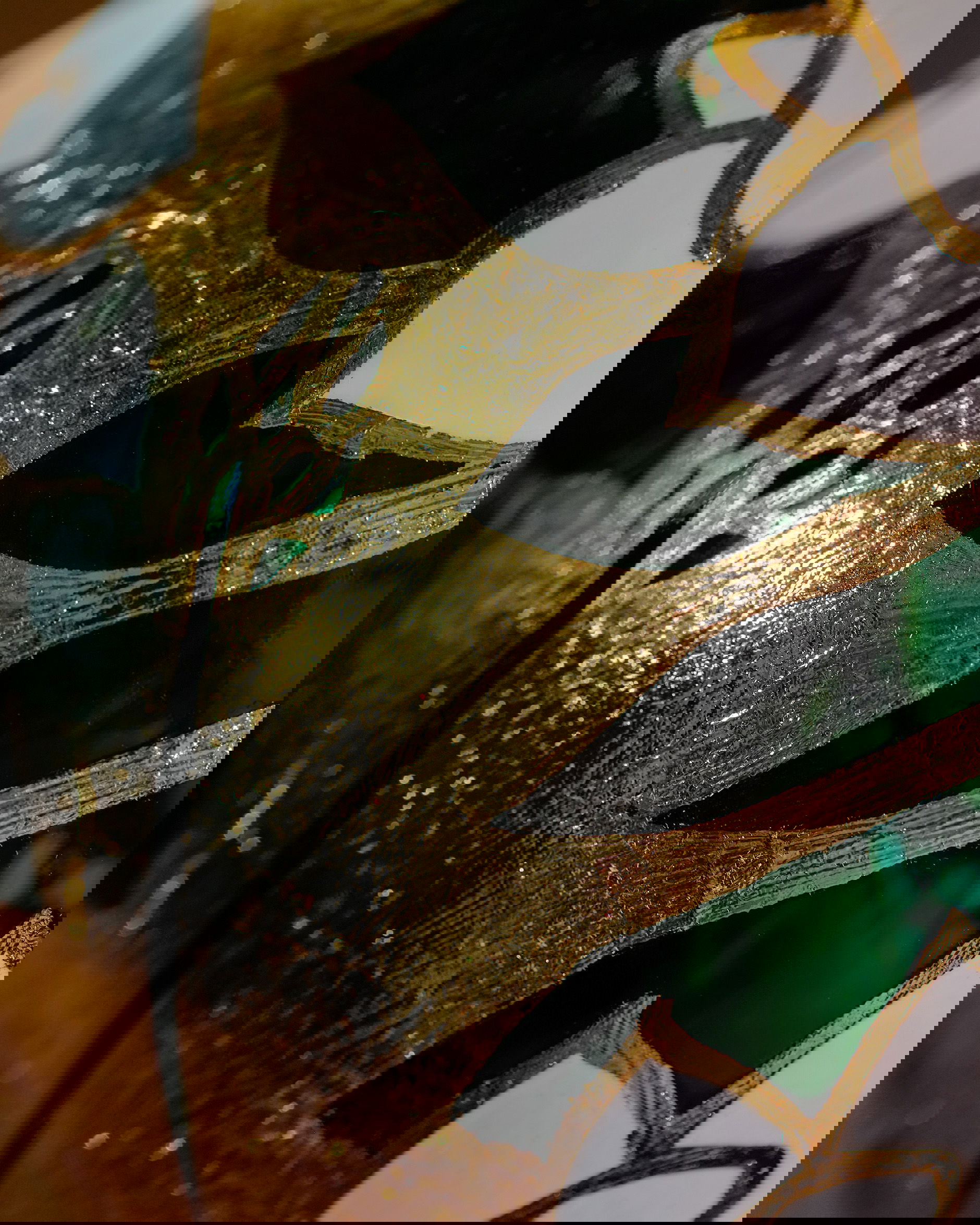 Royal Stag kerstbal groen/wit 10 cm