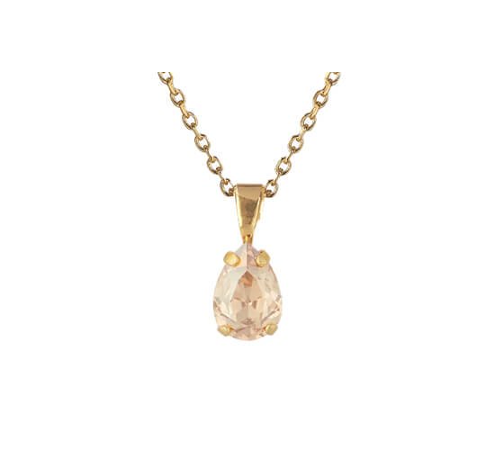 Golden Shadow - Petite Drop Necklace Crystal