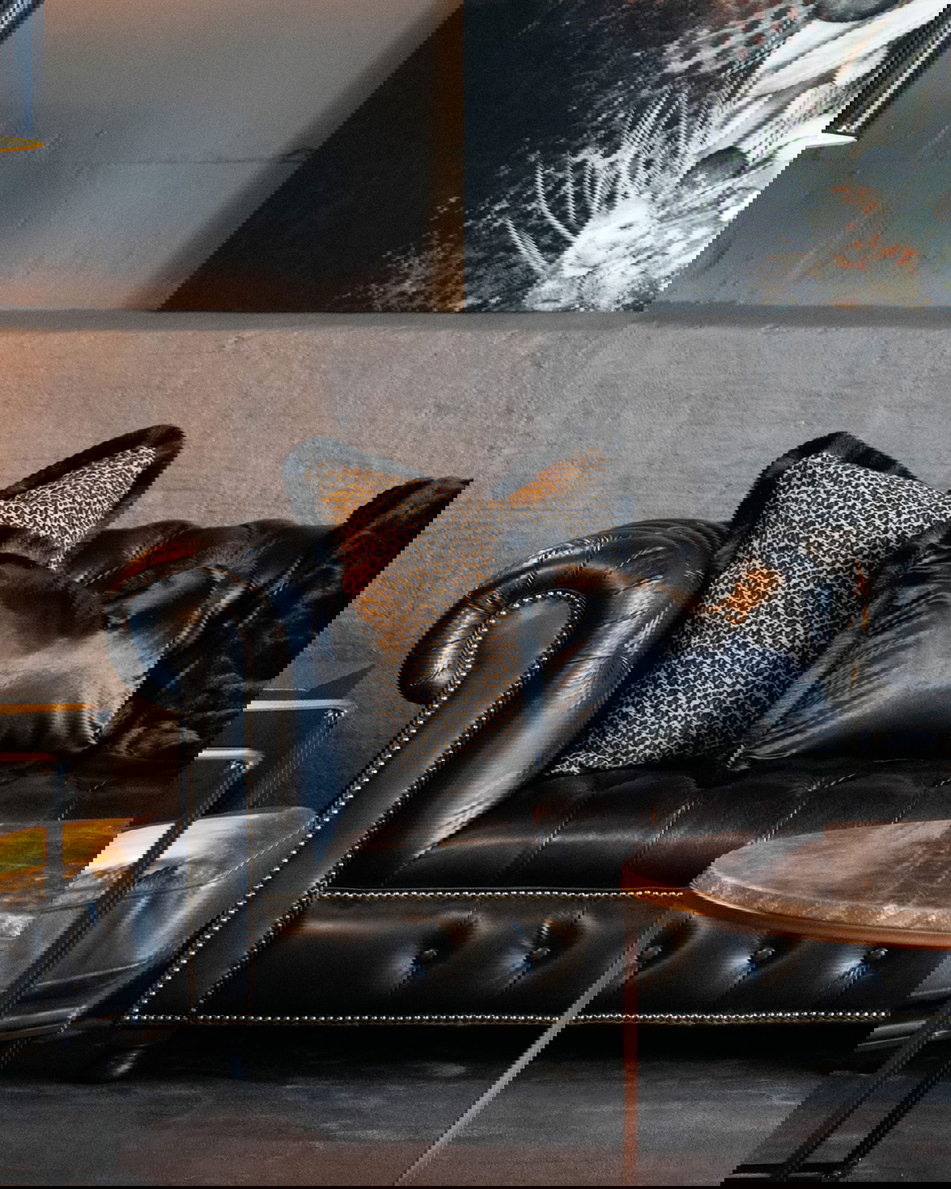 Kensington leren zitbank fudge