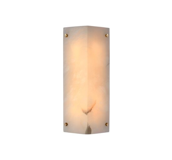 Alabaster - Clayton Wall Sconce Polished Nickel and Crystal
