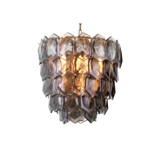 Smoke - Elias Chandelier Vintage Brass