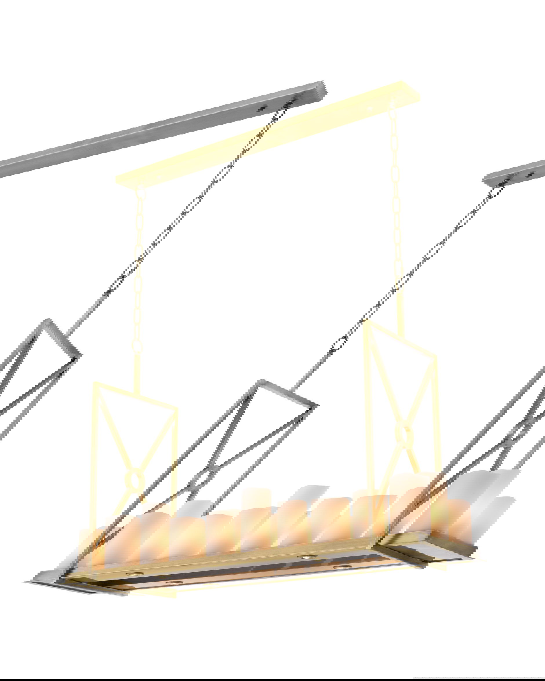 Commodore Chandelier Brass OUTLET