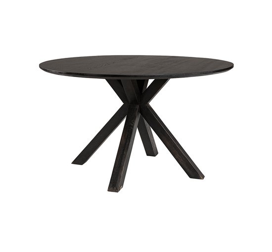 Black oak - Tree Round Dining Table Pebble Grey