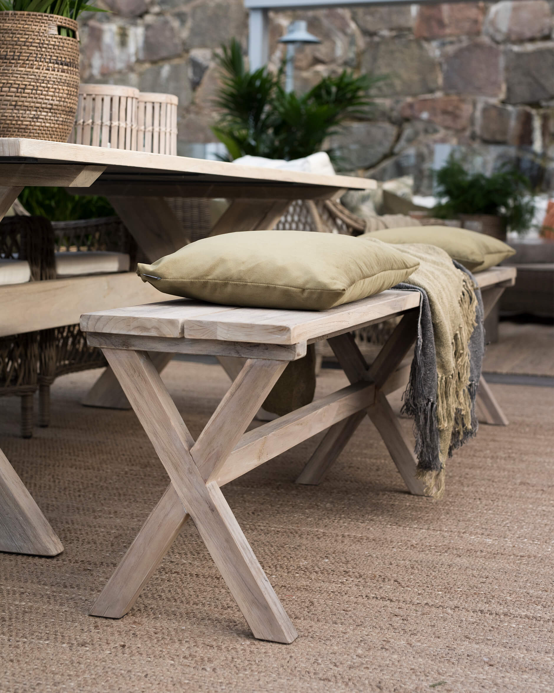 Cross bänk charcoal 160cm