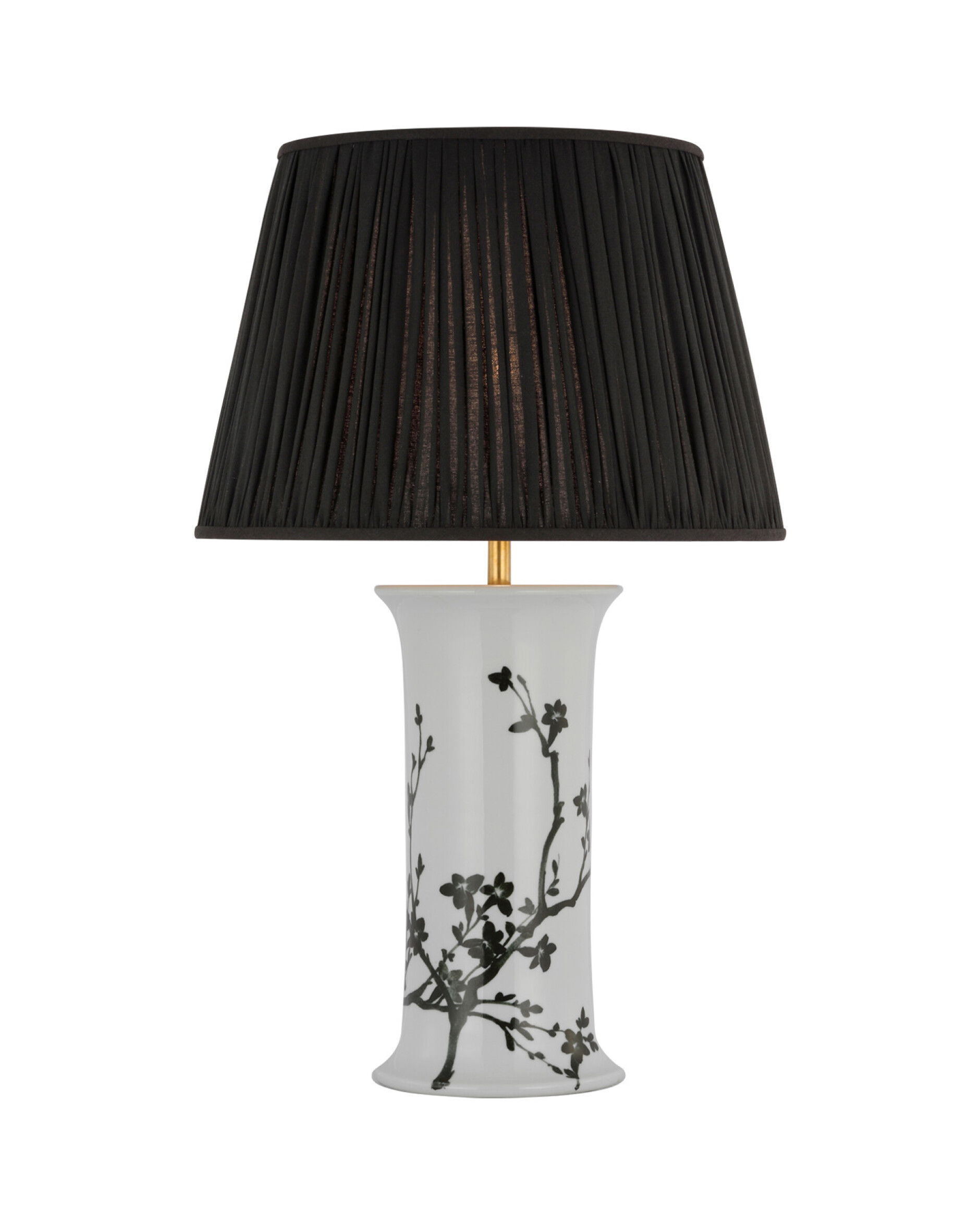 Mallory Table Lamp Black Twiggy/Black Linen Pleat