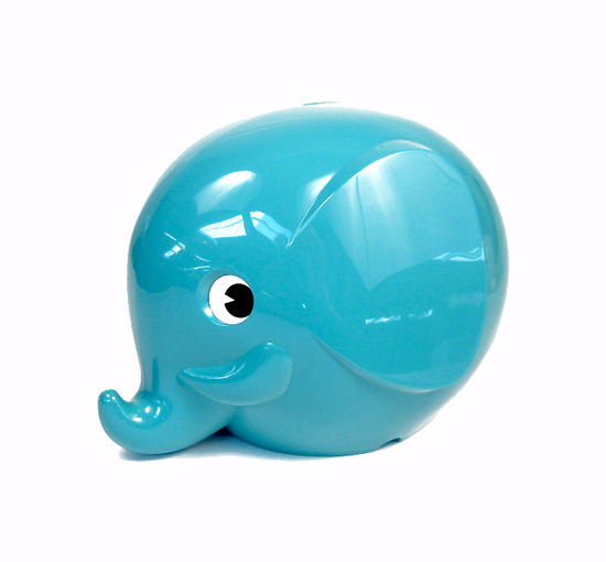 Turquoise Elephant Piggy Bank, maxi