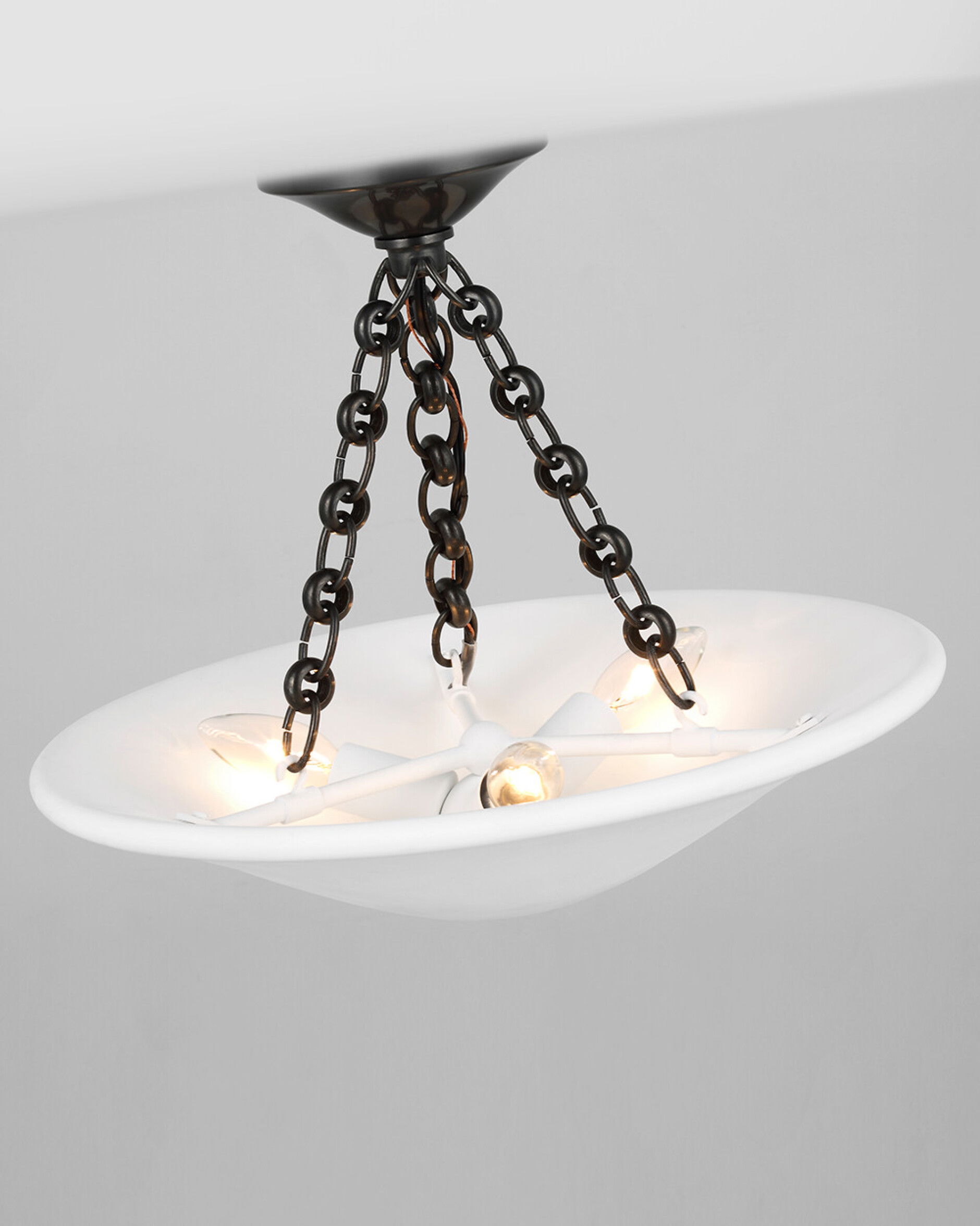 Mollino 16" Semi Flush Mount Bronze