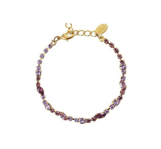 null - Antonia armbånd violet combo
