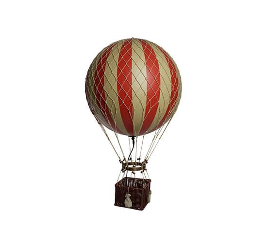 Rød - Jules Verne luftballong LED regnbue