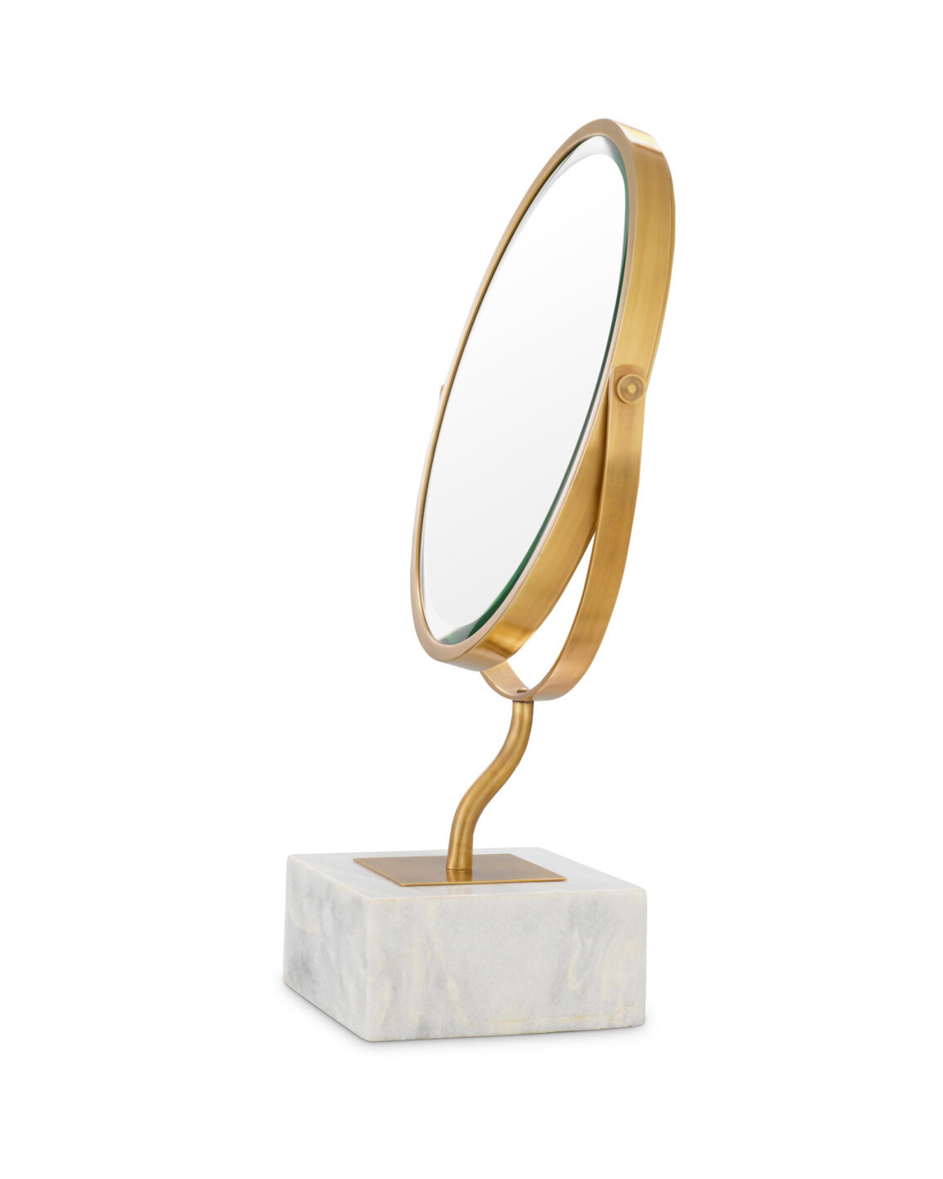 Jovanni tabletop mirror in antique brass
