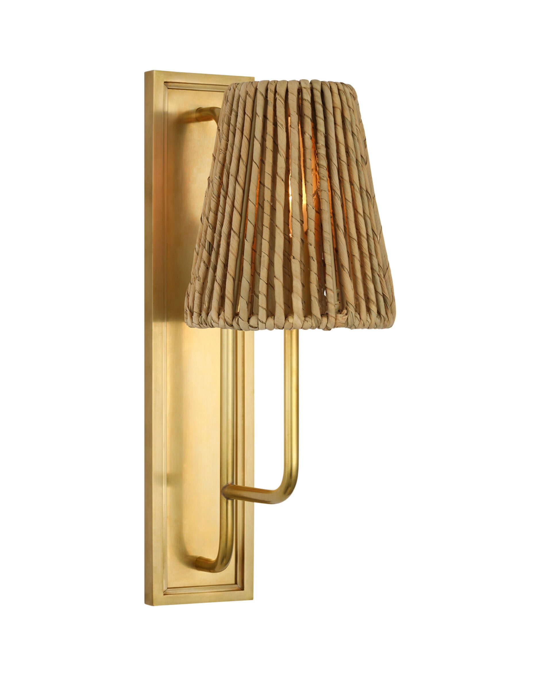 Rui Sconce Antique Brass/Abaca Shade