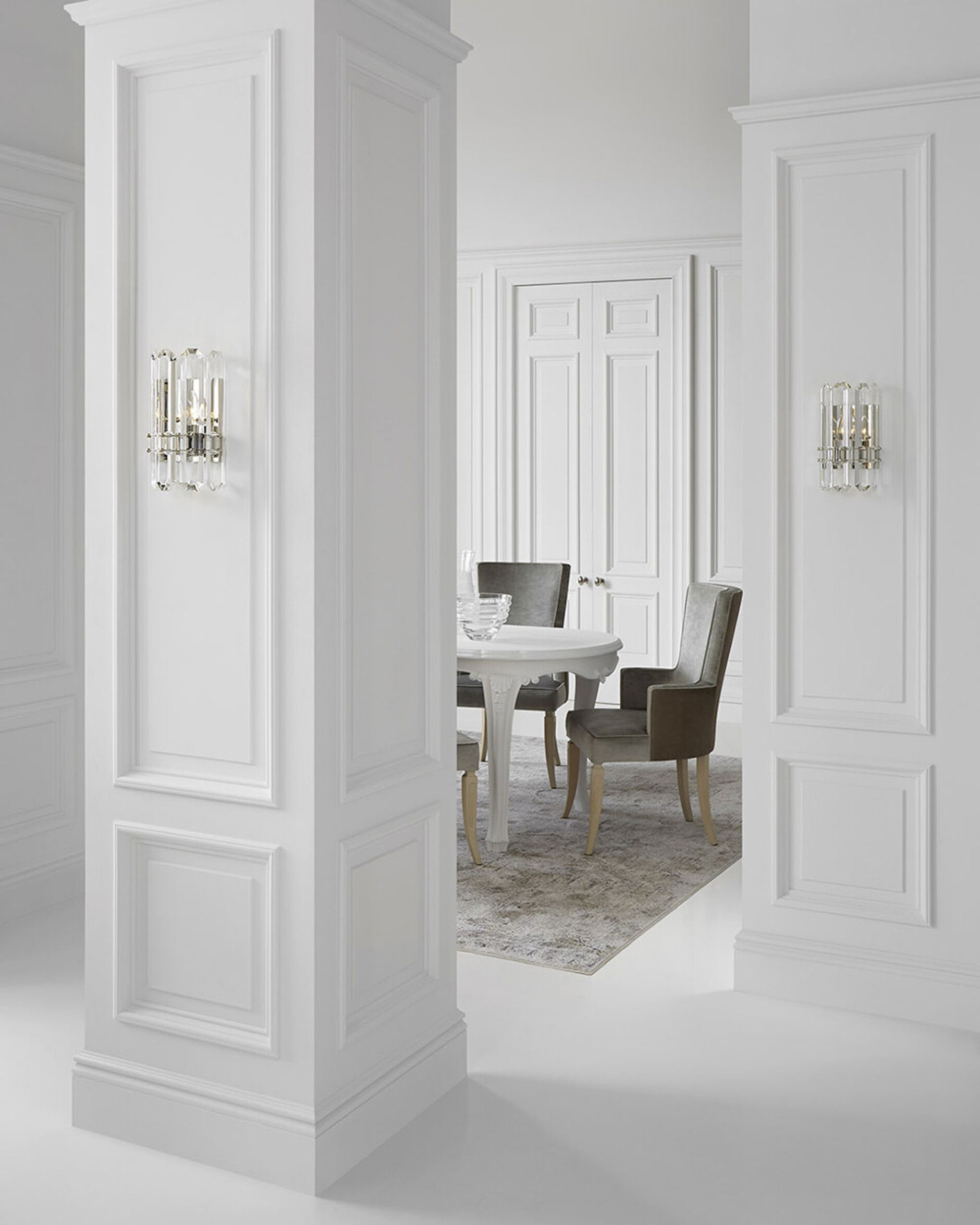 Bonnington vägglampa nickel