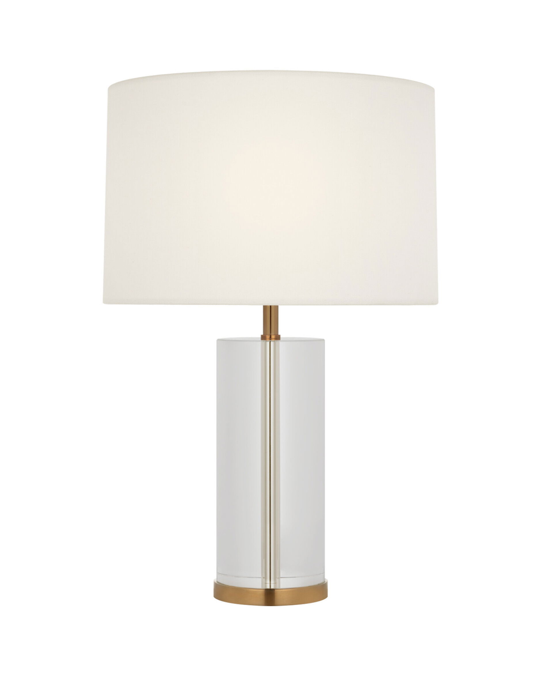 Lineham 16" bordslampa sladdlös crystal/antik mässing