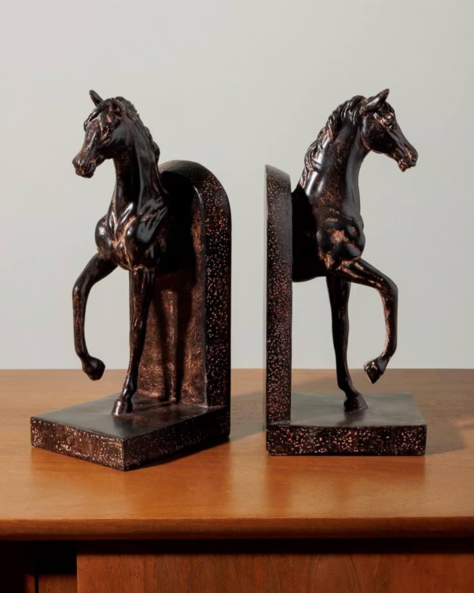 Horses Bookend Brown Set of 2