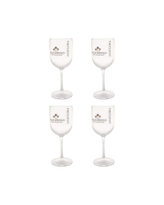 Palm Springs vinglas transparent 4-pack