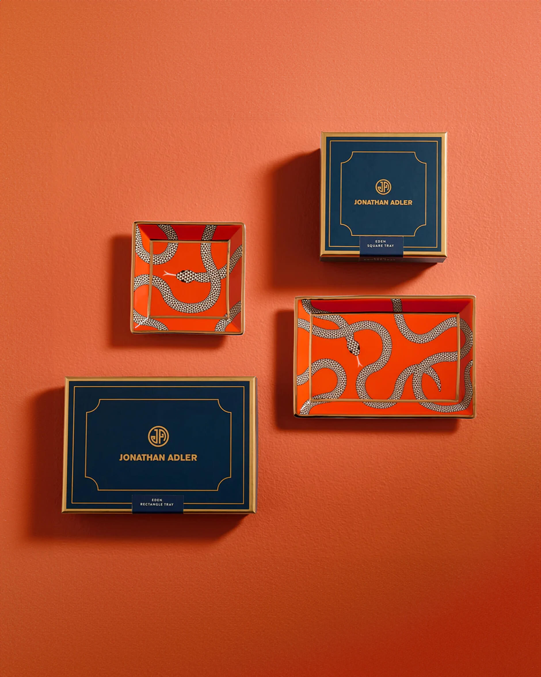 Eden fat rektangulär orange